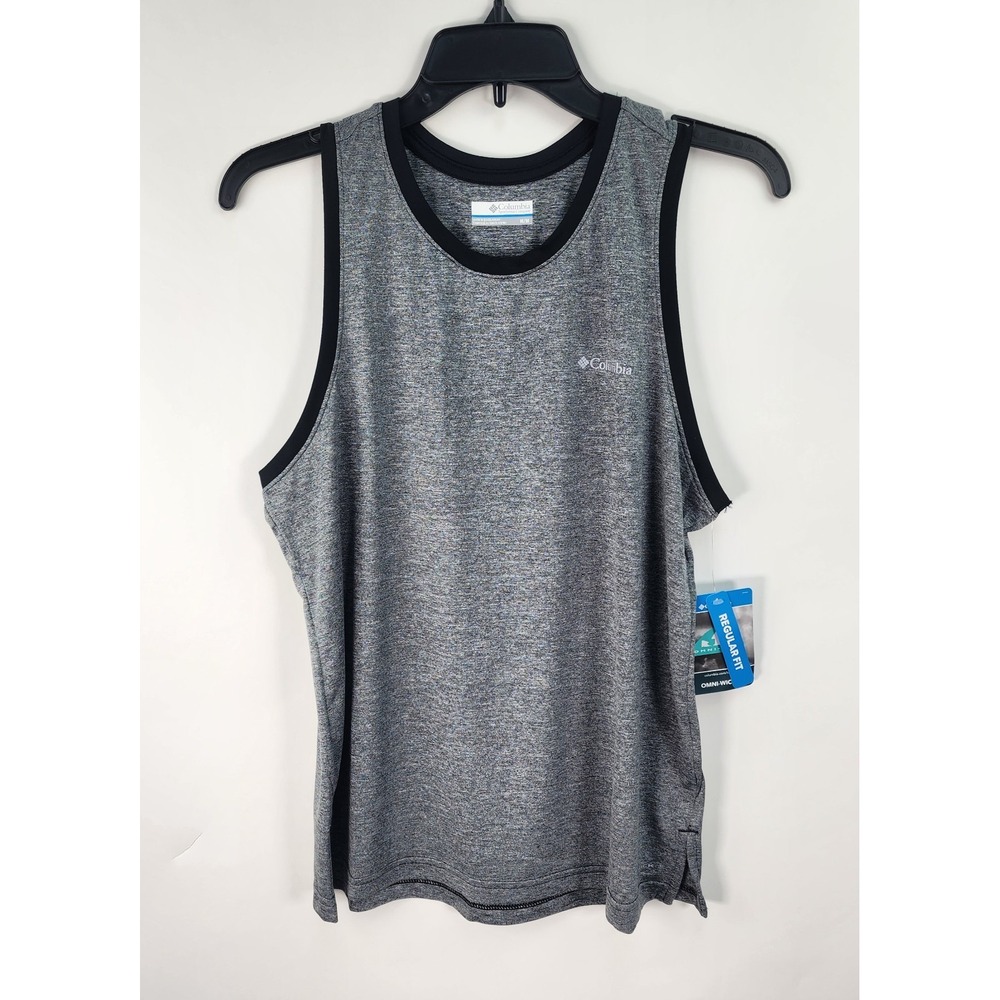 Columbia Tank Top Women's M Omni-Wick Performance Heather Grey Black